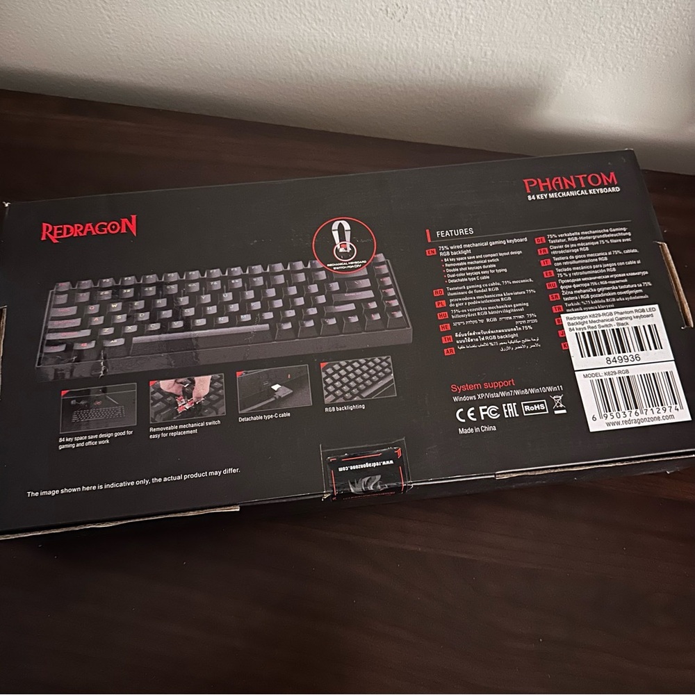 Red Dragon Phantom 84 Key Mechanical Keyboard: NWT - Picture 11 of 16
